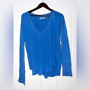 Free People‎ Coastal Cruising Women L Slouchy Fit Cotton Tee Shirt Classic NEW